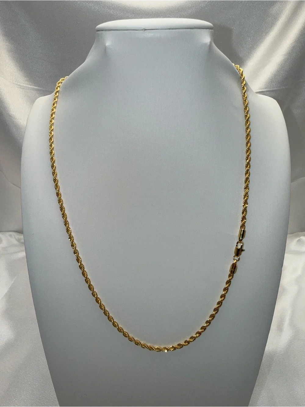 21.5” 1.7mm 18K Gold Dipped Rope Chain Necklace 14k stamped
